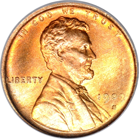 1909-S 1C Lincoln Cent PCGS MS65RD
