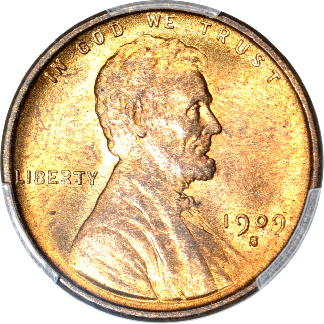 1909-S 1C Lincoln Cent PCGS MS66RB