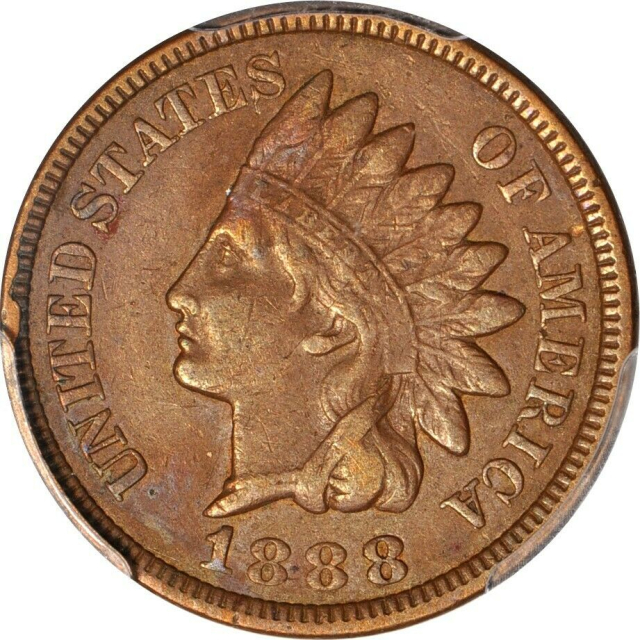 1888/7 1C Snow-1 Indian Head Cent PCGS XF40 (PHOTO SEAL)
