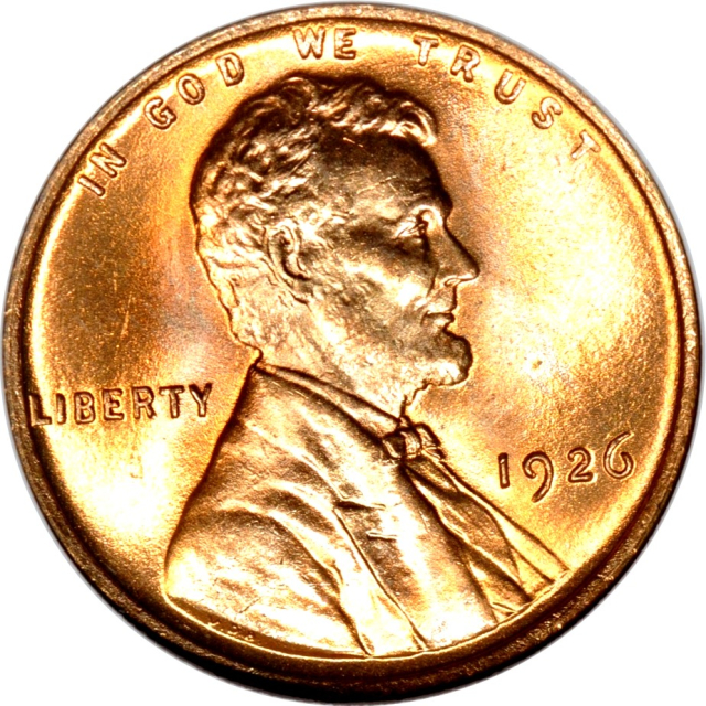 1926 1C Lincoln Cent ANACS MS66RD