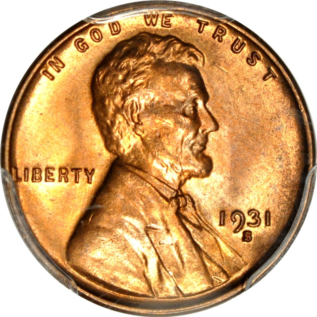 1931-S 1C Lincoln Cent PCGS MS66+RD