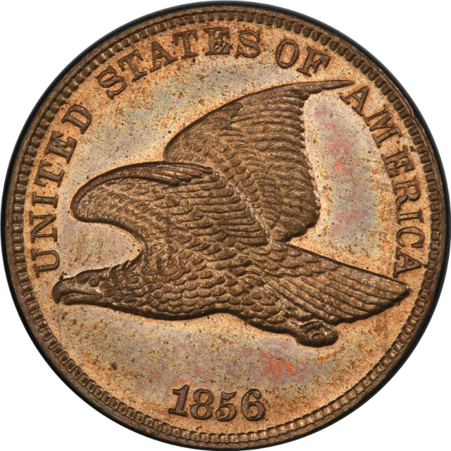 1856 1C Flying Eagle Cent PCGS PR65+ (PHOTO SEAL & CAC)