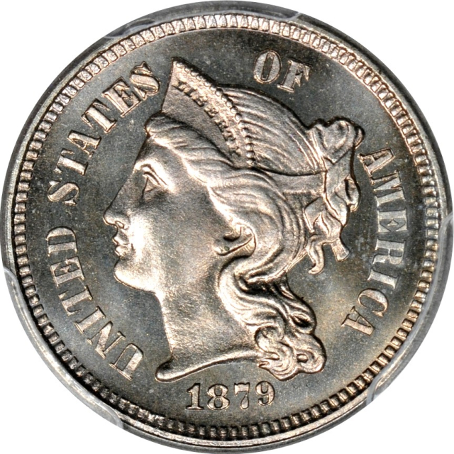 1879 3CN Three Cent Nickel PCGS PR67 (CAC)