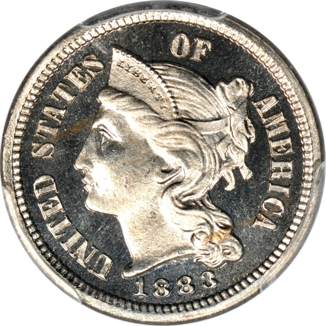 1883 3CN Three Cent Nickel PCGS PR66CAM (CAC)