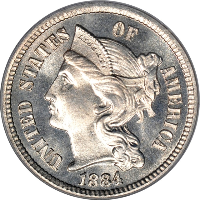 1884 3CN Three Cent Nickel PCGS PR66
