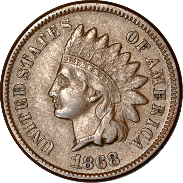 1868 1C Indian Cent Choice VF