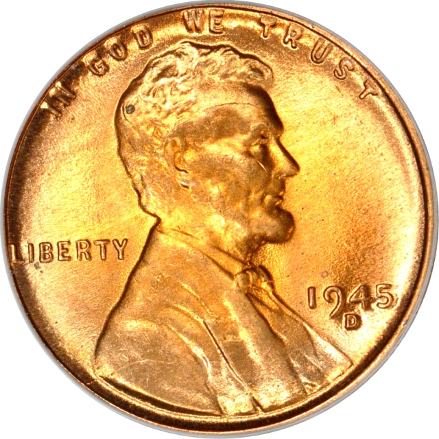 1945-D 1C Lincoln Cent PCGS MS67RD
