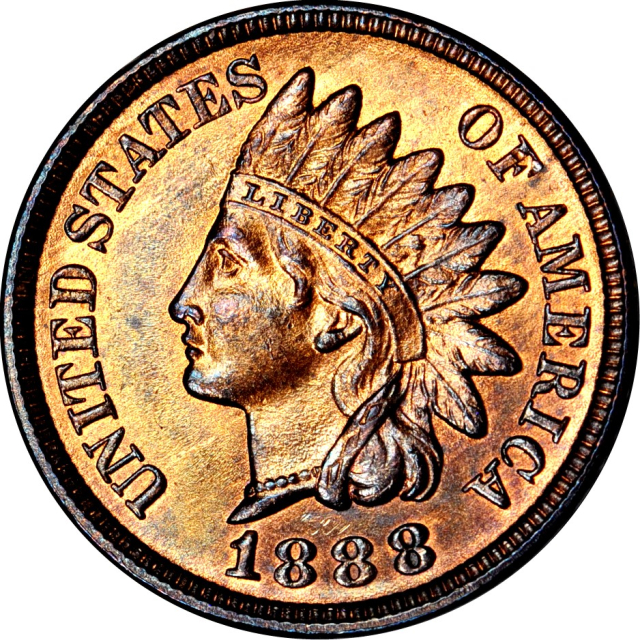 1888 1C Indian Cent Choice UNC RB