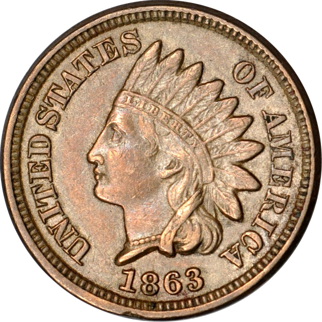 1863 1C Indian Cent Choice XF