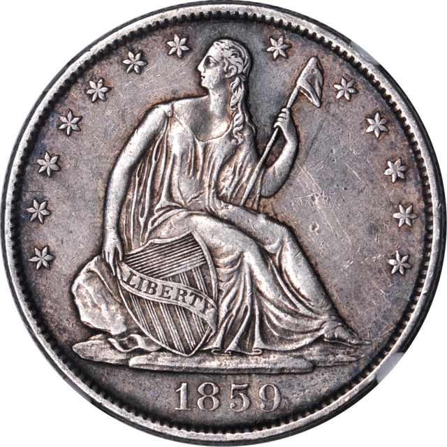 1859-O 50C Seated Liberty Half Dollar NGC XF Details