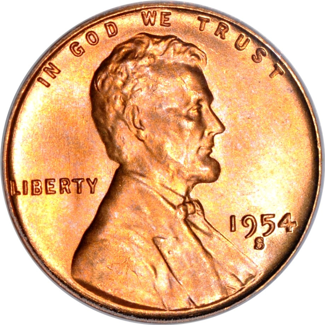 1954-S 1C Lincoln Cent PCGS MS67RD (CAC)