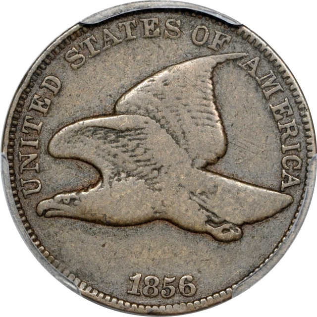 1856 1C Snow-3 Flying Eagle Cent PCGS VG10 (PHOTO SEAL)