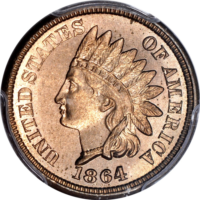 1864 1C Copper-Nickel Indian Cent PCGS MS66