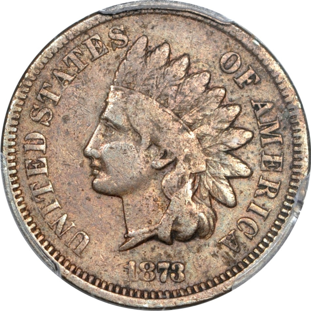 1873 1C Doubled LIBERTY Snow-1 Indian Cent PCGS VG8BN (PHOTO SEAL)