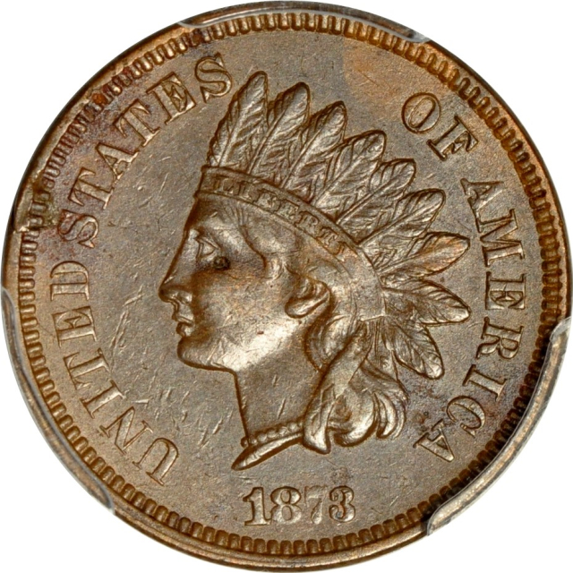 1873 1C Doubled LIBERTY Snow-1 Indian Cent PCGS Genuine (XF)