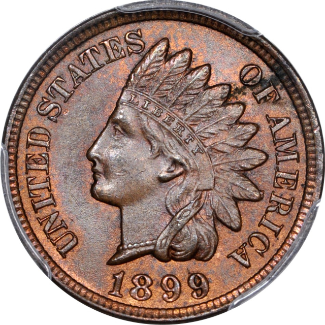 1899 1C Snow-4 Indian Cent PCGS MS64BN (PHOTO SEAL)