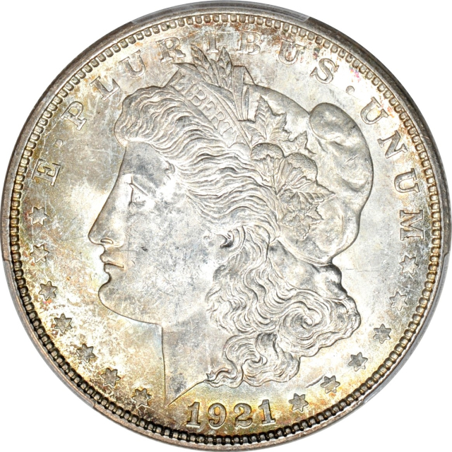 1921-D $1 Morgan Dollar PCGS MS64 (Toned)