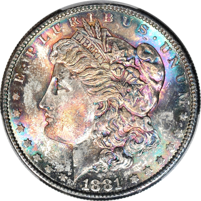 1881-S $1 Morgan Dollar (Toned) PCGS MS66
