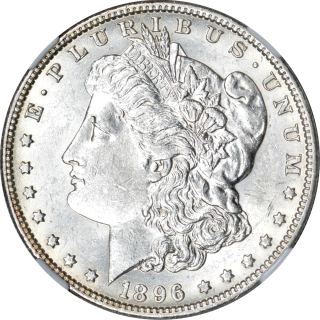 1896-O $1 Morgan Dollar NGC AU58